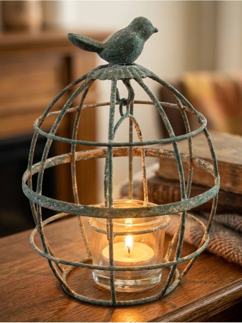 Hobby Lobby Green Patina Birdcage Lantern